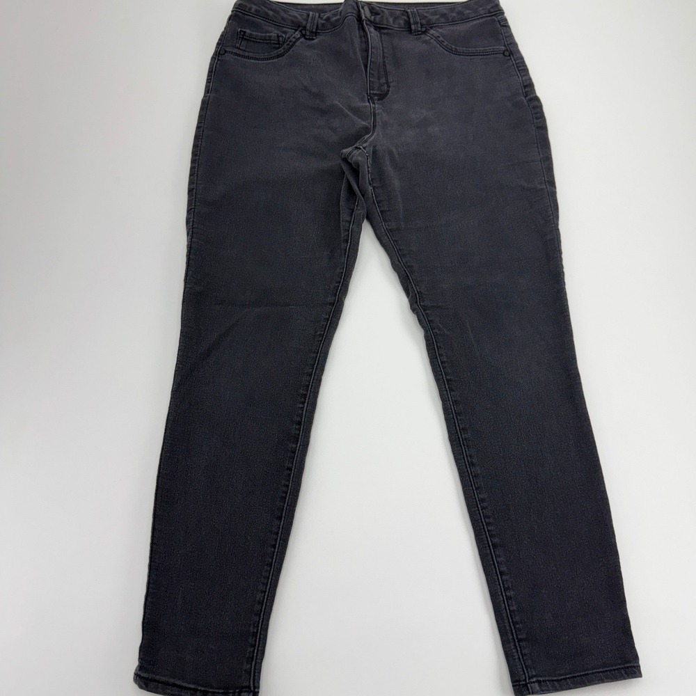 d.jeans Repreve Skinny Jeans Women's Size 14 Faded Black Stretch Denim